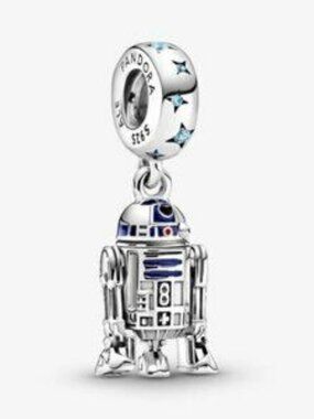 Pandora s925 Sterling SilverDisney STAR WARS R2-D2 Robot Dangle Charm Threaded
